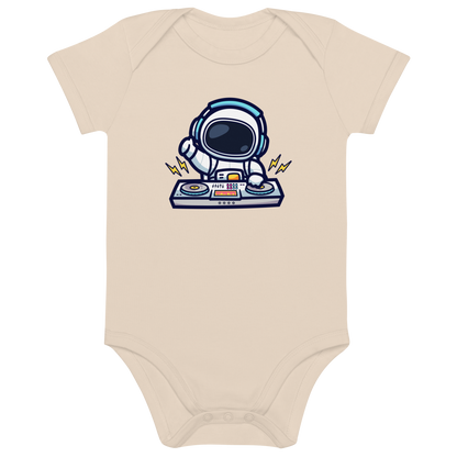 ORGANIC SPACE JAMMER BABY ONESIE