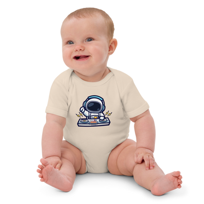 ORGANIC SPACE JAMMER BABY ONESIE